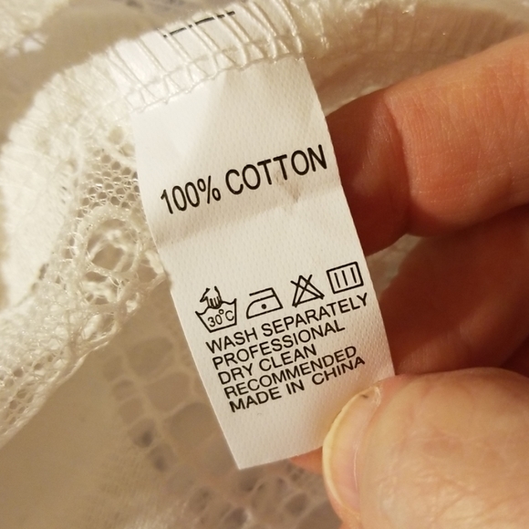 🤣Stunning October Love ❤️White Lace Top (See Thru)-Blouse love you too 💜💙🐦💕 - Picture 12 of 12